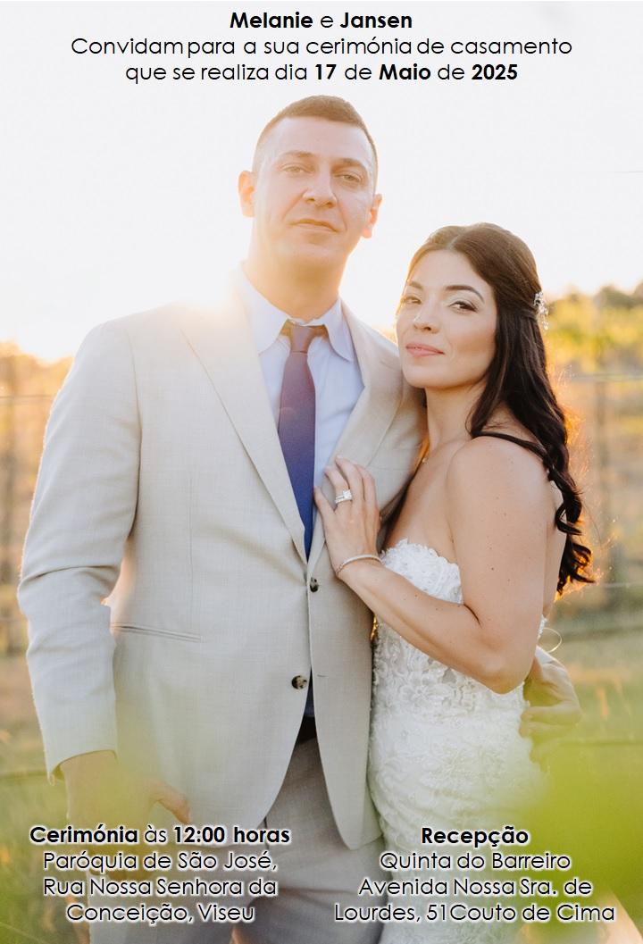 The Wedding Website of Melanie Nunes and Jansen Yamout