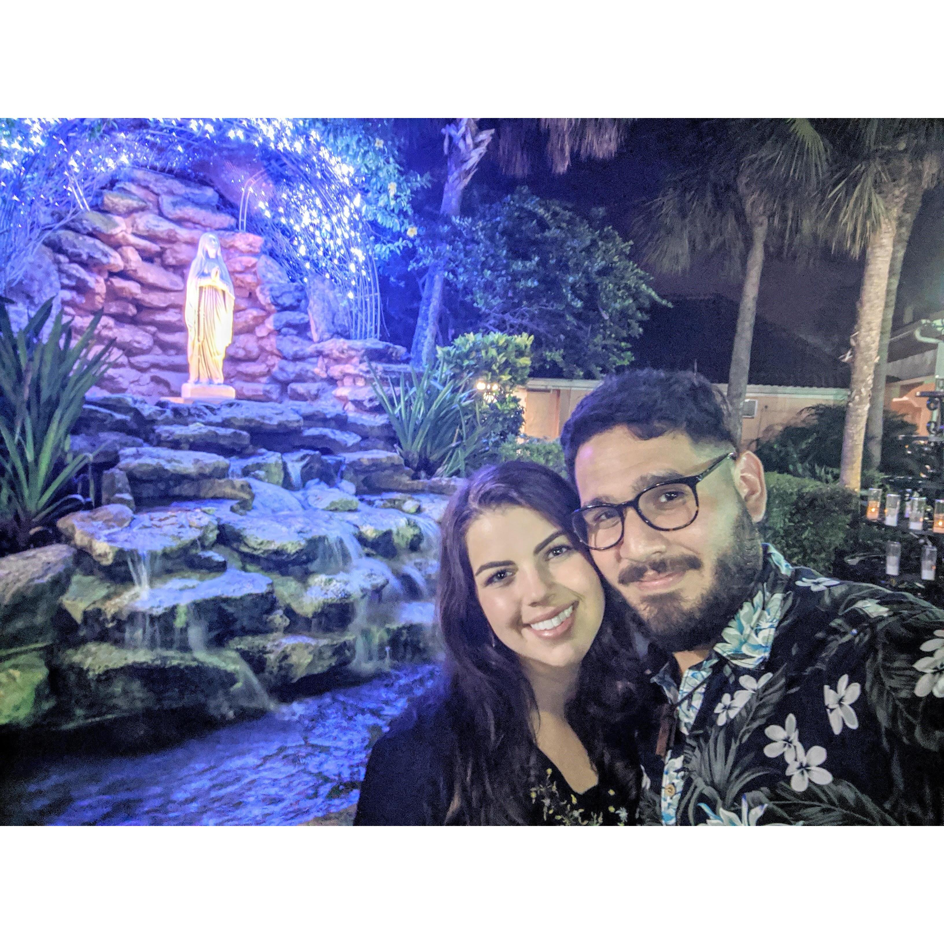This picture was taken on the Nativity of Mary after Chesco asked Vero to be his girlfriend. He initiated a Novena to St. Anne leading up to this day and later realized she is the patron of spouses.