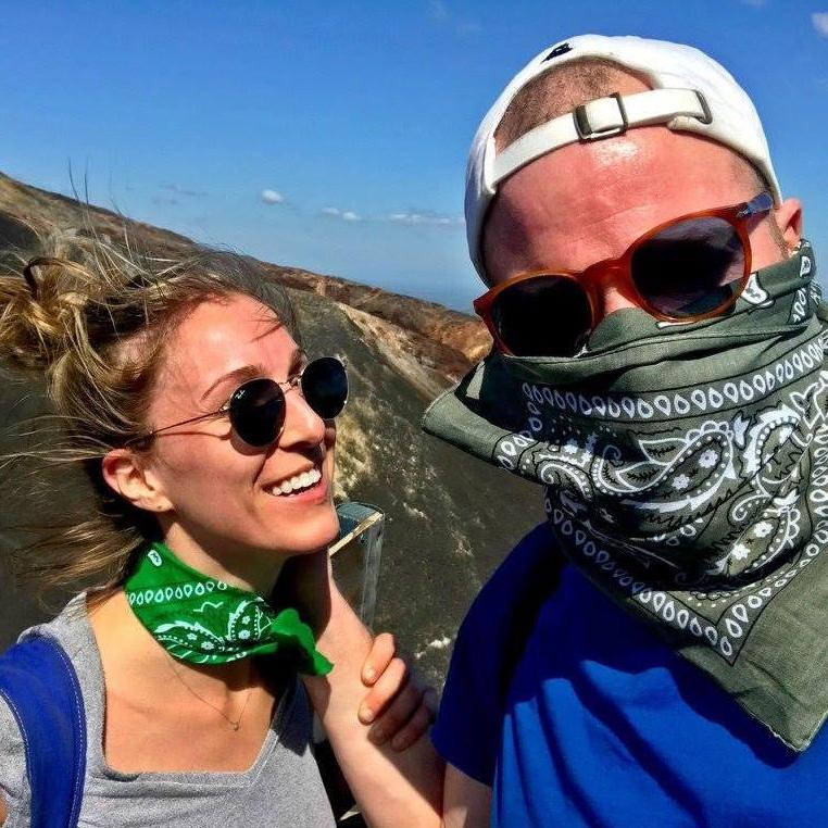 Volcano boarding in Nicaragua 2017