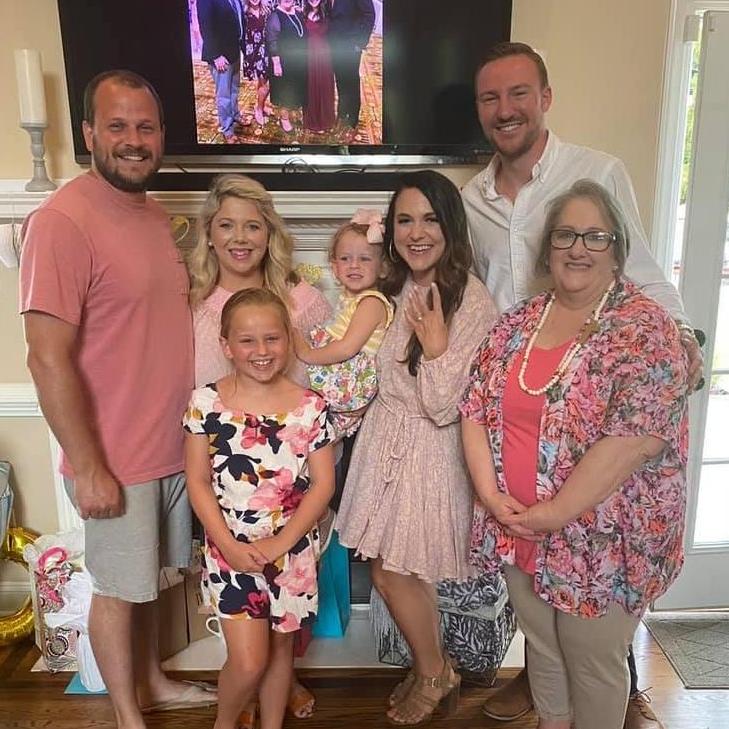 This was snapped at our party after we got engaged!