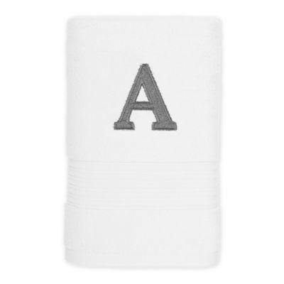 Avanti Monogram Block Letter "A" Hand Towel