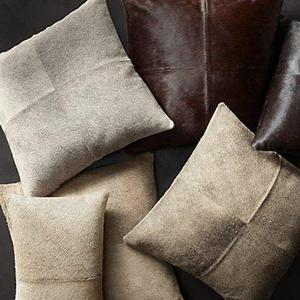 South American Cowhide Pillow - 22x22, Grey