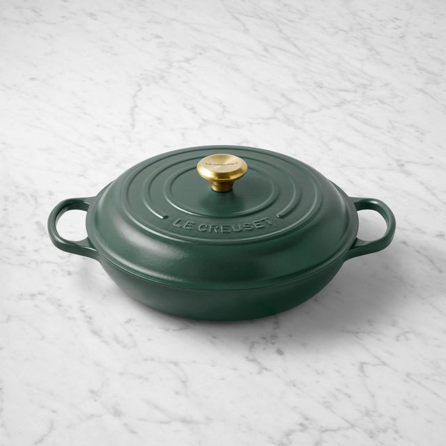 Le Creuset Signature Enameled Cast Iron Braiser, 3 1/2-Qt., Foret