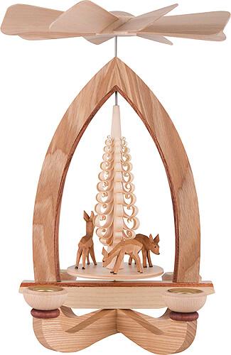 Christmas Candle Carousel - Deer - Natural - 28 cm / 11 inch