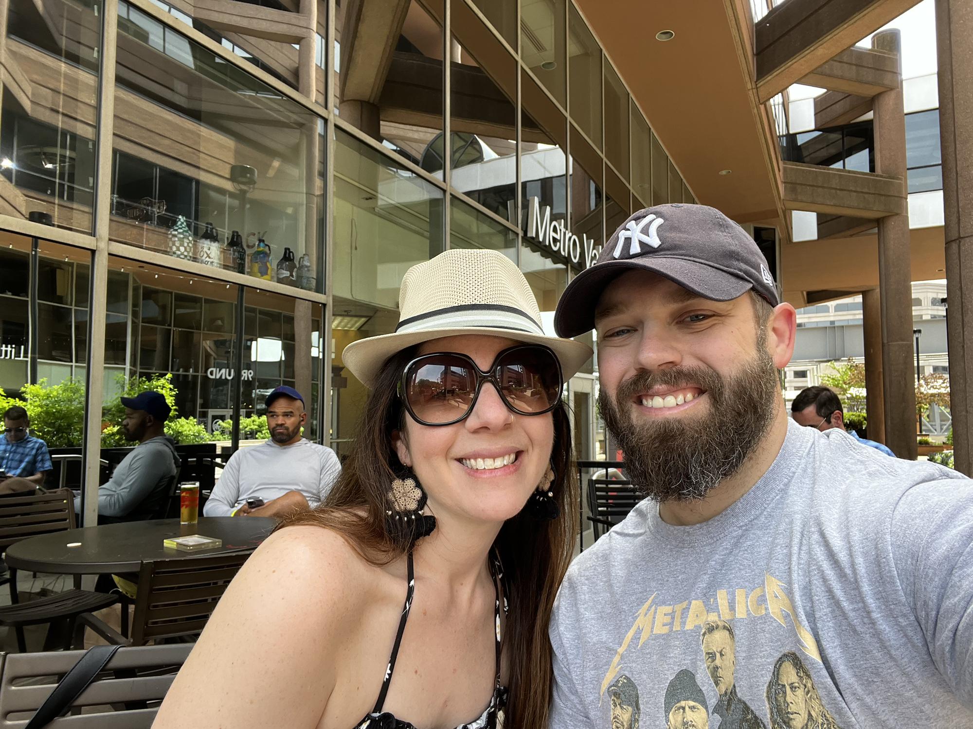 Enjoying the sunshine at the Silver Branch Brewing Company beer garden 🍻