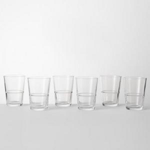 16.4oz Glass Stackable Tall Tumblers Set of 6 - Made By Design™