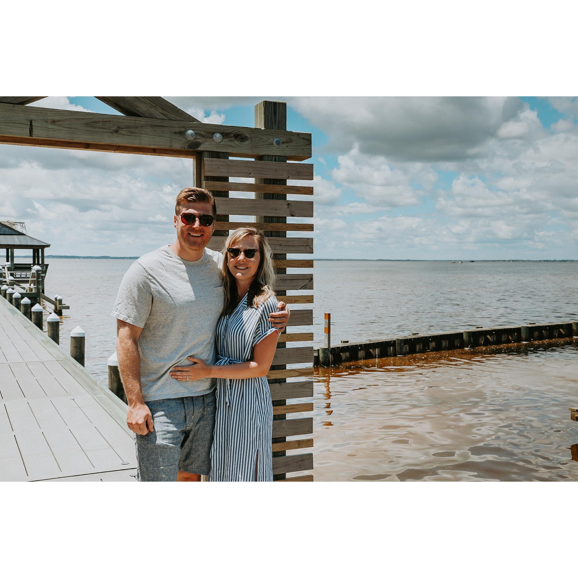 Enjoying the beach down in the Outer Banks