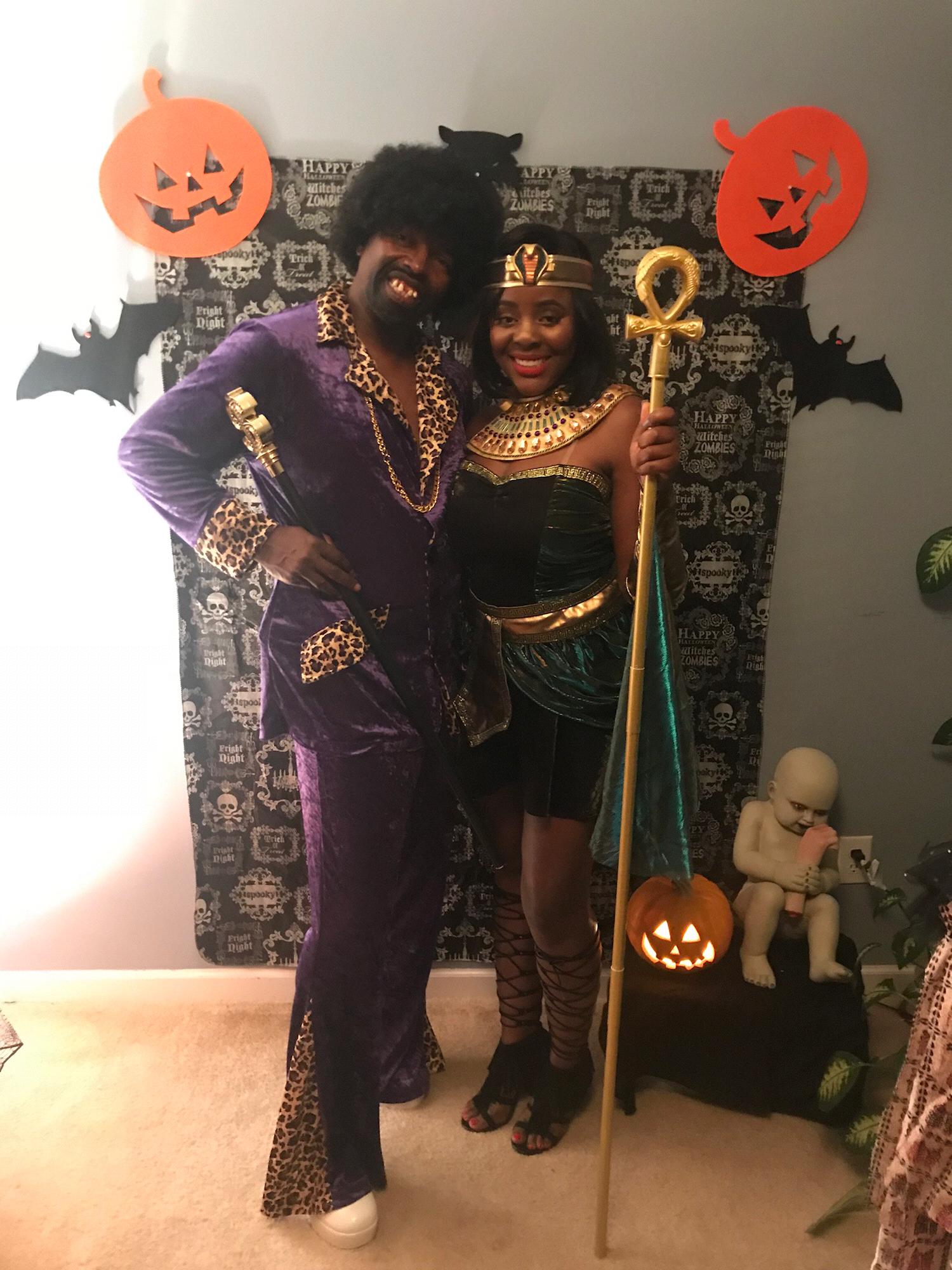 “Jerome’s in the house watch your mouth” (character from Martin Sitcom) along side Cleopatra 

Halloween Party 10/2018