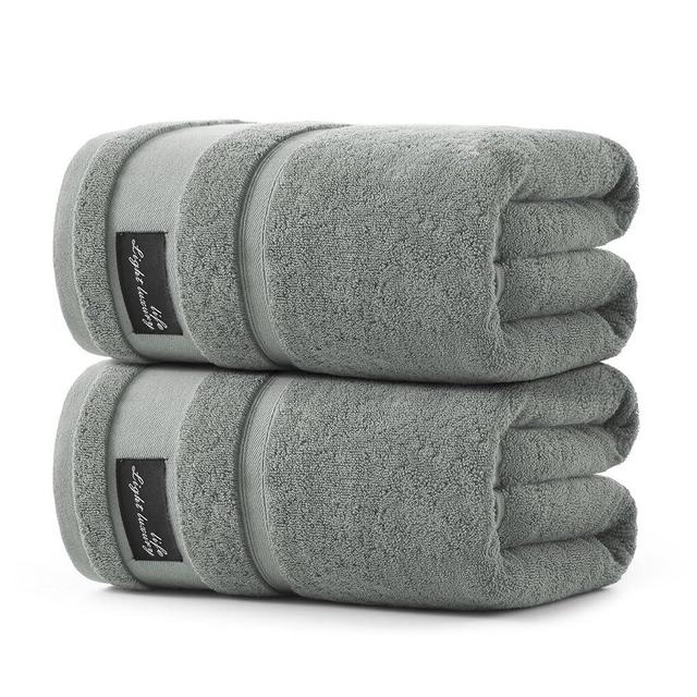 REDKISS Large Bath Towels Set 2 Piece, 100% Cotton, 31x63 in,Heavyweight 760GSM, Highly Absorbent & Quick Dry, Super Soft Luxury Bath Sheets for Bathroom,Hotel Collection - Gray