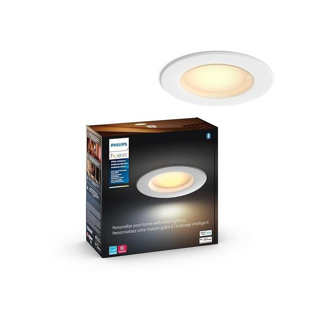 Philips Hue Smart Recessed 6 Inch LED Downlight - White Ambiance Warm-to-Cool White Light - 1 Pack - 1100LM - Indoor - Control with Hue App - Compatible with Alexa, Google Assistant and Apple Homekit