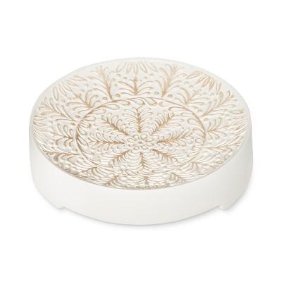 Carved Medallion Soap Dish White - Opalhouse™