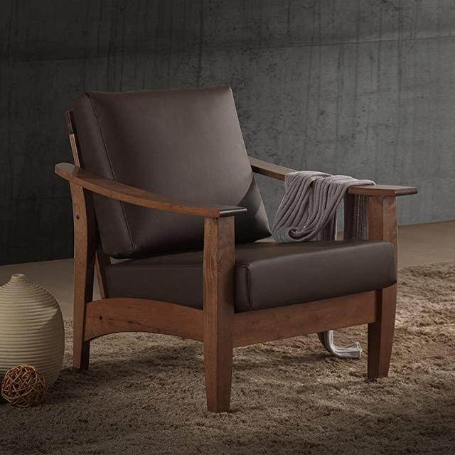 Baxton Studio 424-6895-AMZ Living-Room-Chairs, Brown