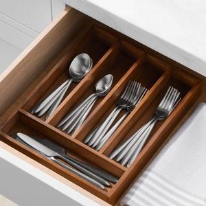 Hold Everything Flatware In-Drawer Organizer - Small in Walnut