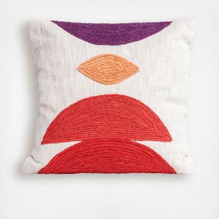 Embroidered Square Cotton Pillow