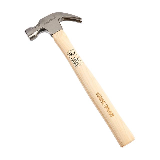 Amazon Basics Hickory Wood Handle Claw Hammer - 8 oz.