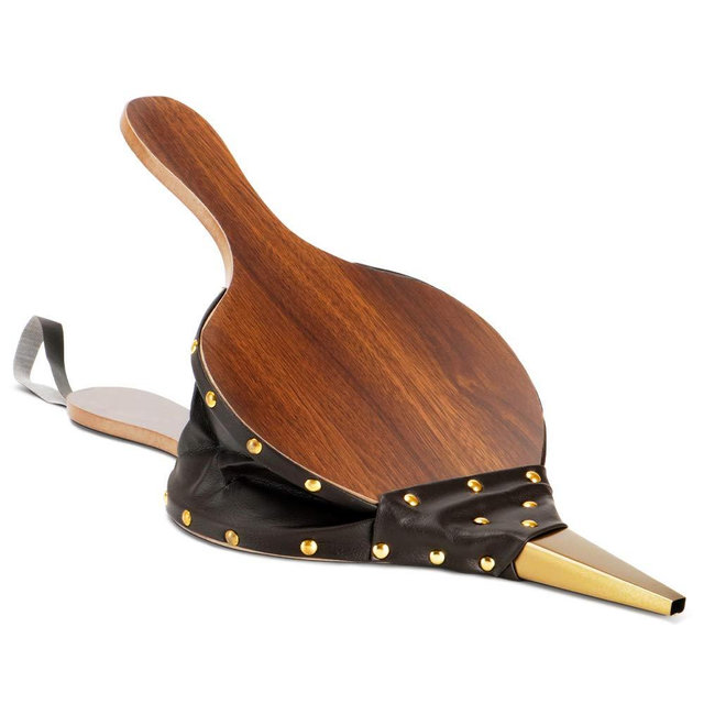 Kerykwan Fireplace Bellows 17"x7.5" Large Wood Air Blower Cast Nozzle for Outdoor Camping BBQ Grill Chimney Hand Bellow Pump Pit Barbeque Fire Tools Accessories with Hanging Strap (Brown, 17"x7.5")