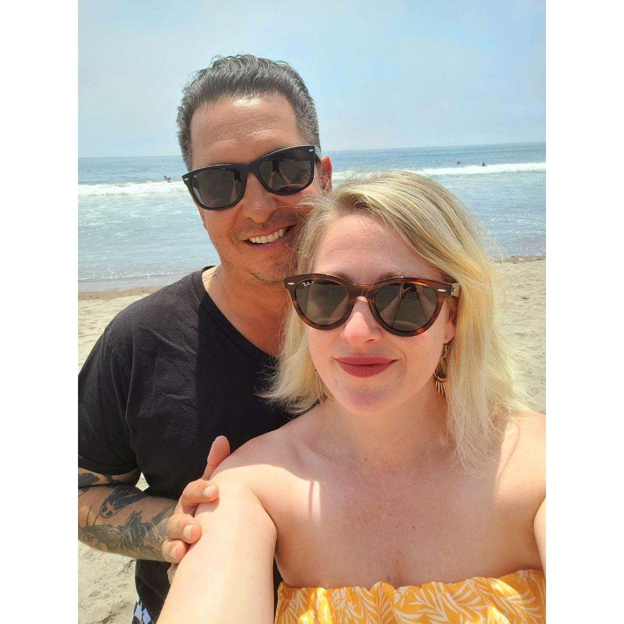 Walking the beach at Stinson beach, Ca