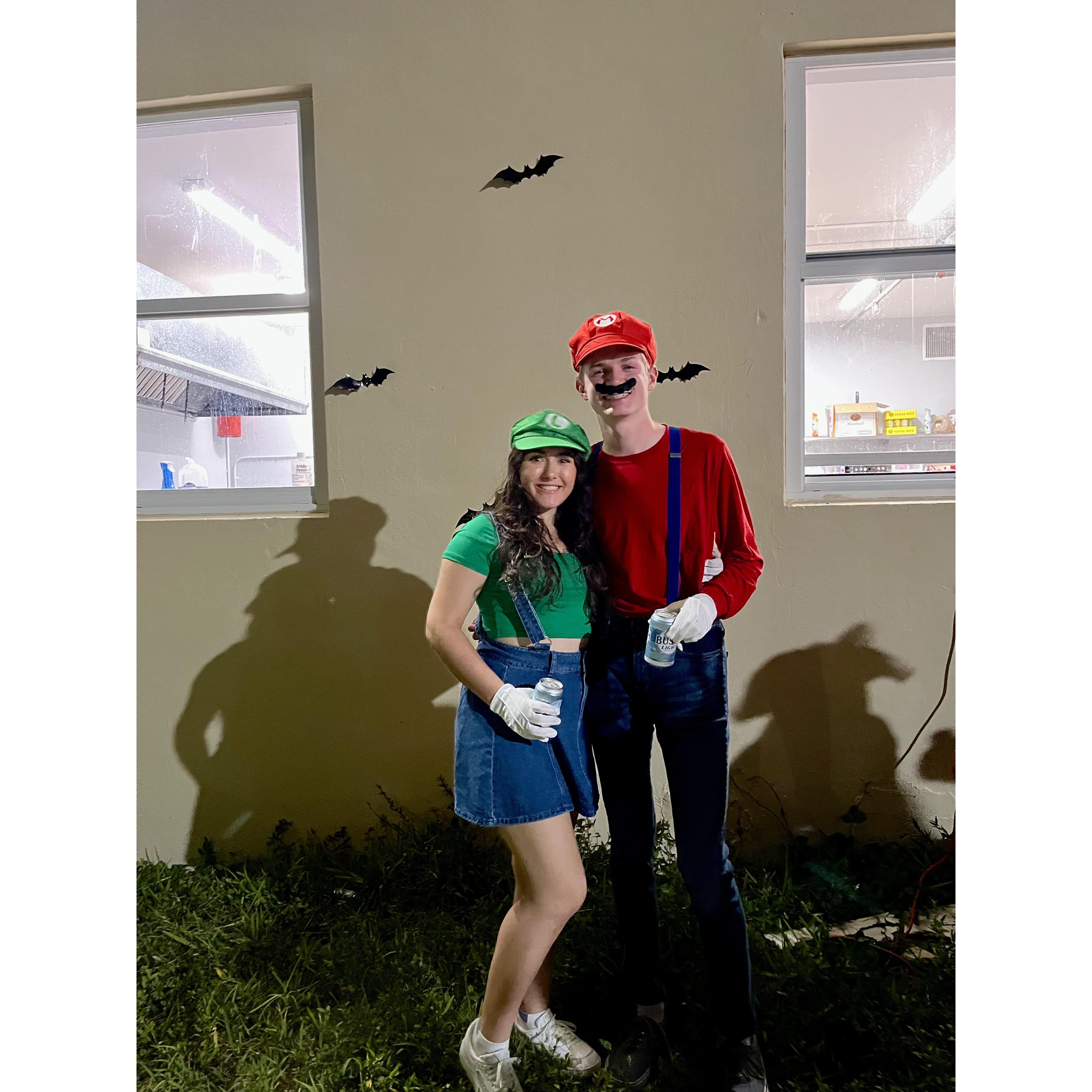 Angelica and Kurt met at a Halloween Party during 2021. She invited him over to play Wii Mario Kart as their first hang out. They brought it full circle for for Halloween 2022!