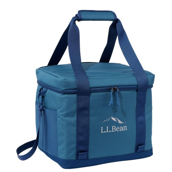 L.L.Bean Softpack Adventure Cooler, 25 Liter (Blue with Monogram)