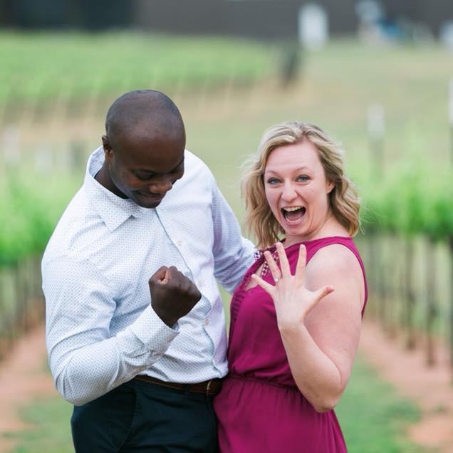 When Joshua finally put a ring on it! He made a plan and even had a photographer, of note the ring was then cut off two days later because I insisted on wearing it when it was too small.