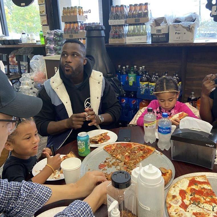 Justin taking Dani's family to the world famous, Dominick's.