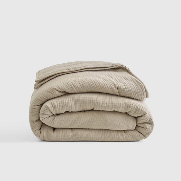 Organic Airy Gauze Dream Quilt Set - Dune, King/Cal King