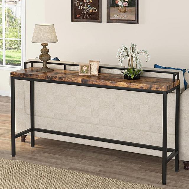 Tribesigns 70.9 inch Extra Long Sofa Table, Narrow Long Console Table Behind Couch, Rustic Entryway Table Industrial Skinny Hallway Table for Living Room