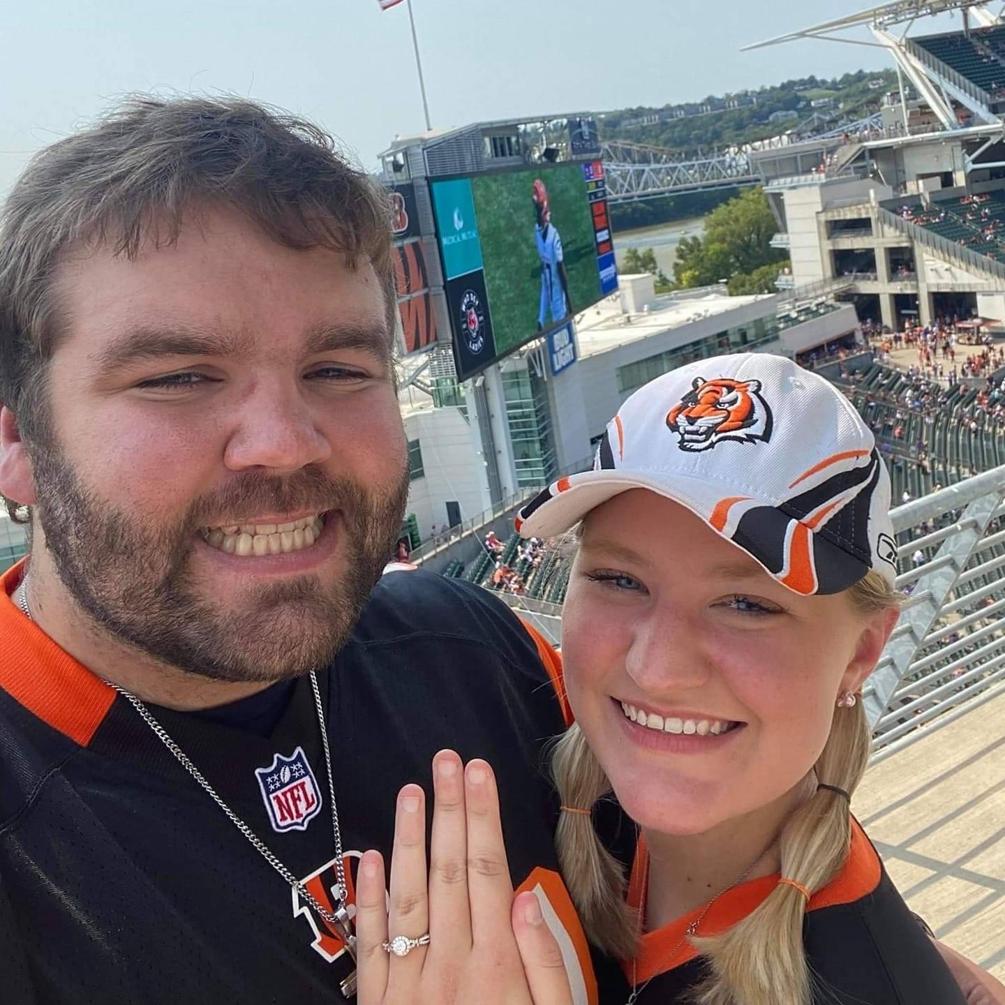 Bengals Game for Josh's 23rd Birthday (Right After He Proposed)