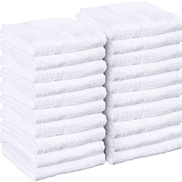 Utopia Towels Cotton Washcloths, 24 - Pack, White