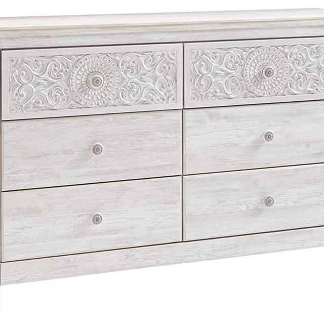 Signature Design by Ashley Paxberry Boho 6 Drawer Dresser, Whitewash