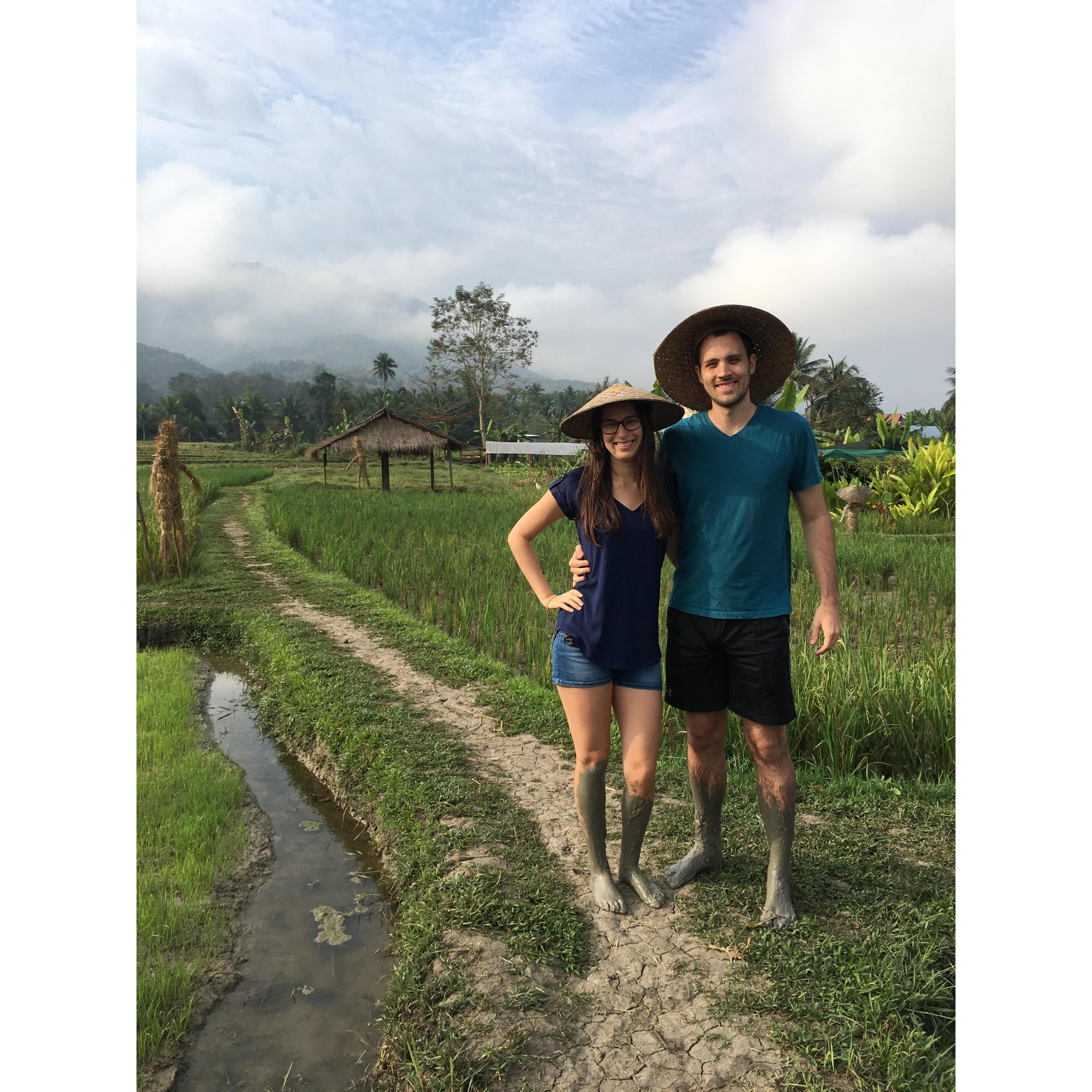 During our final year of teaching English in Vietnam.