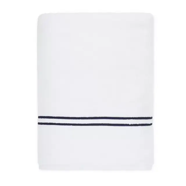 Wamsutta® Egyptian Cotton Striped Bath Sheet in Black Iris