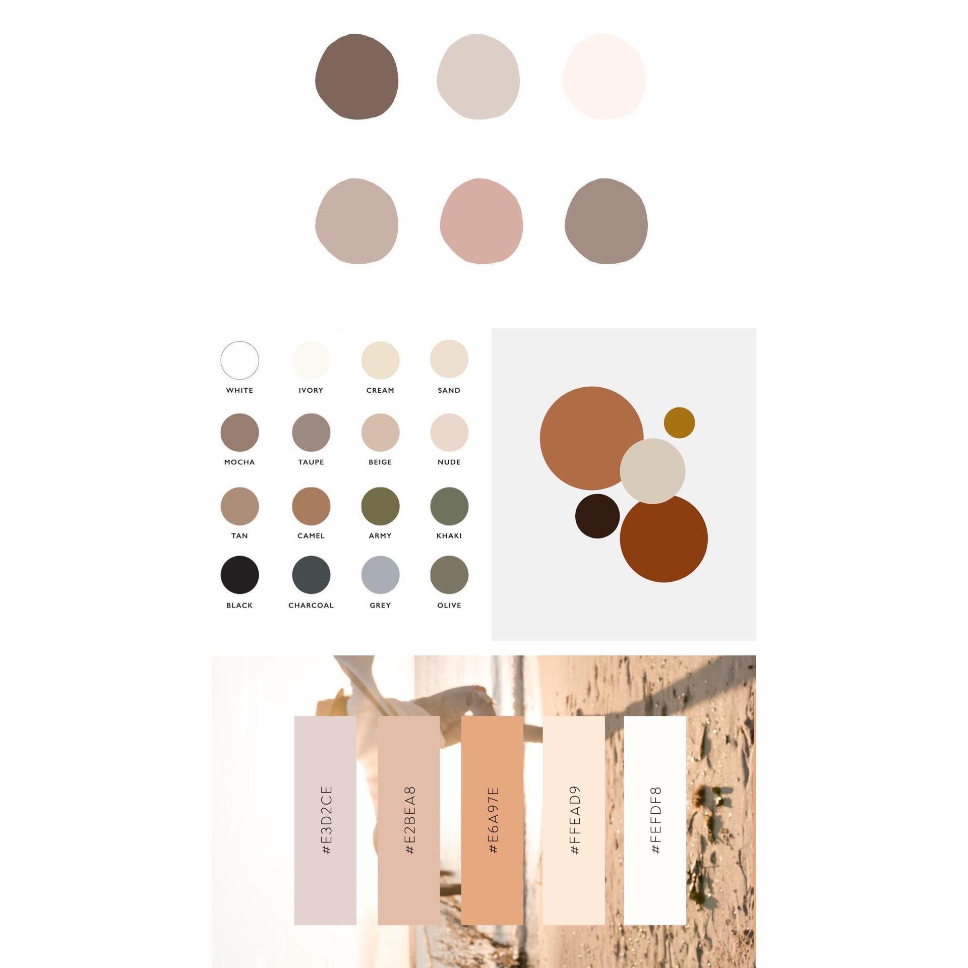Colour palette for the dress code
