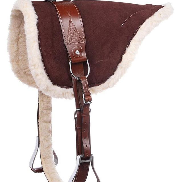 Acerugs New Western English Horse Riding Bareback PAD Premium TREELESS Saddle Leather Stirrups Comfy Horse Saddle TACK