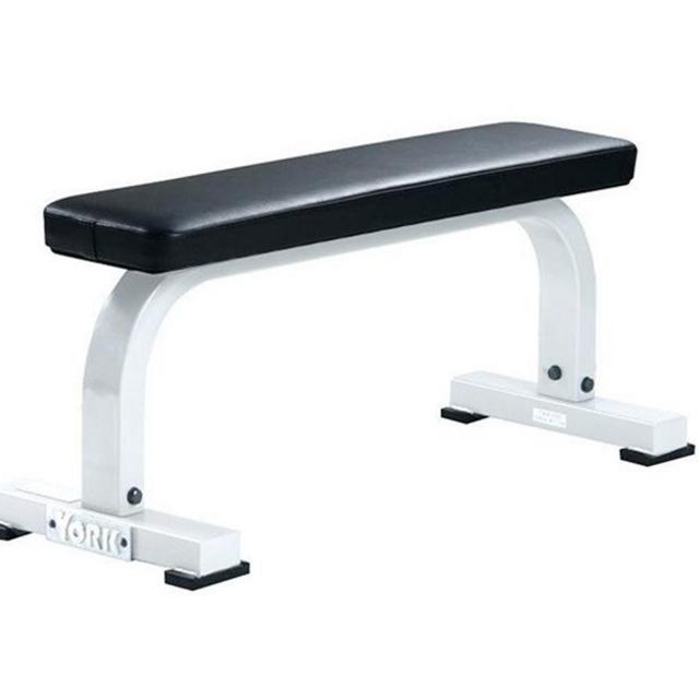 York ST Flat Bench - White