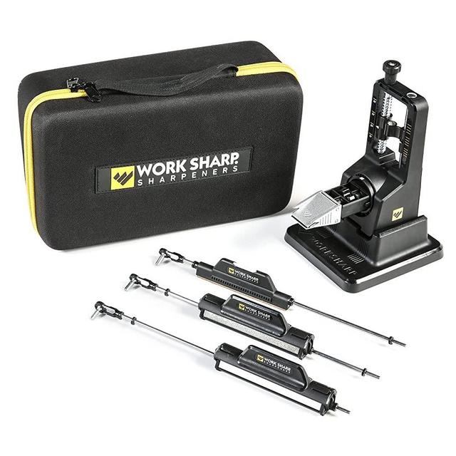 Work Sharp Precision Adjust Elite Knife Sharpener Including Additional Sharpening Stones and Carry Case