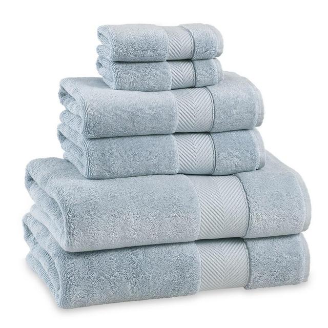 Chambers® Organic Aerospin Towel, Set of 6, Pale Blue