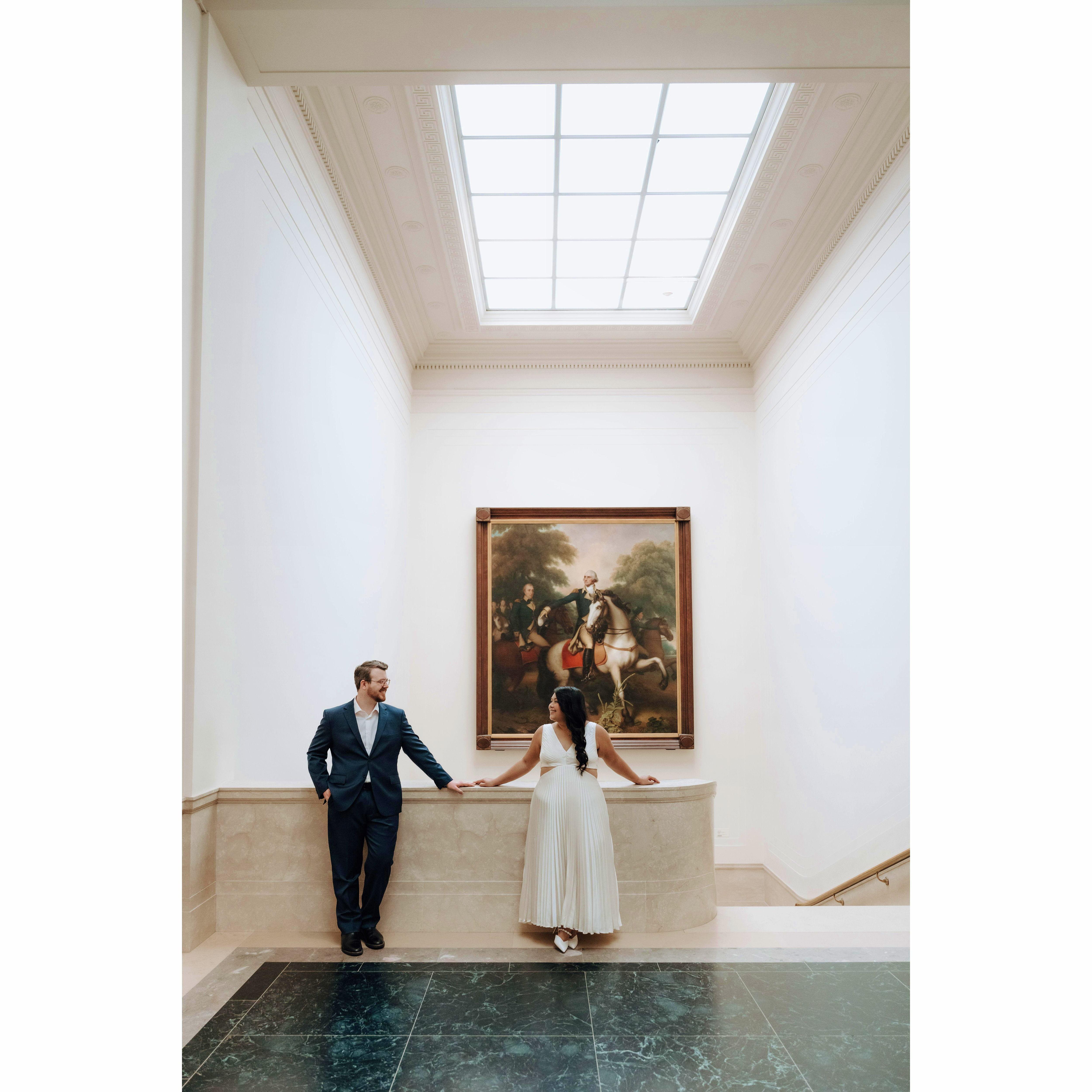 A photo from our engagement shoot at The National Gallery of Art.