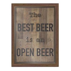 Best Beer Shadow Box Wall Art in Brown