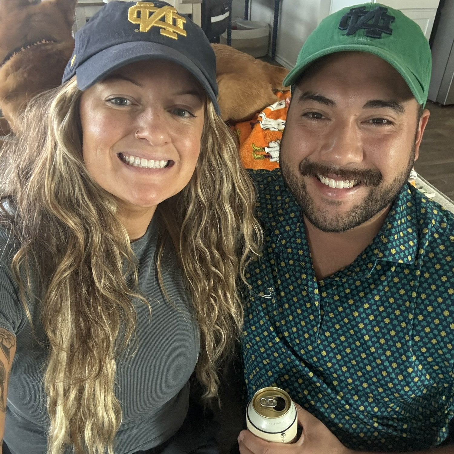 William has turned Sarah into a Notre Dame fan!