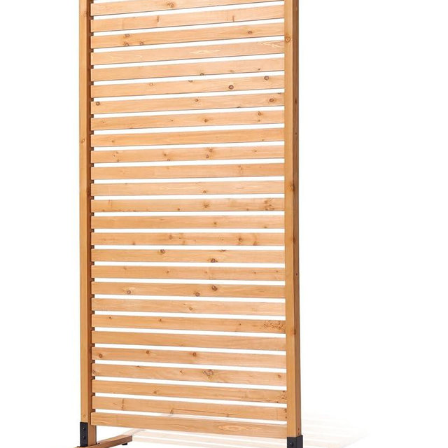 VEVOR Wooden Privacy Screen,36" W x 73" H Outdoor Privacy Screen, Freestanding Wood Privacy Panel with Stand,Outdoor Divider for Balcony Patio Lawn Garden