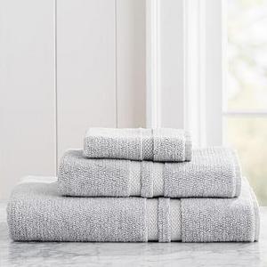 Heathered Hydrocotton Bath Towel - Light Gray