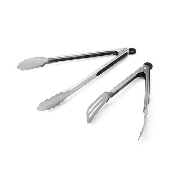 Farberware Classic Stainless Steel Tongs, Set Of 2, Black