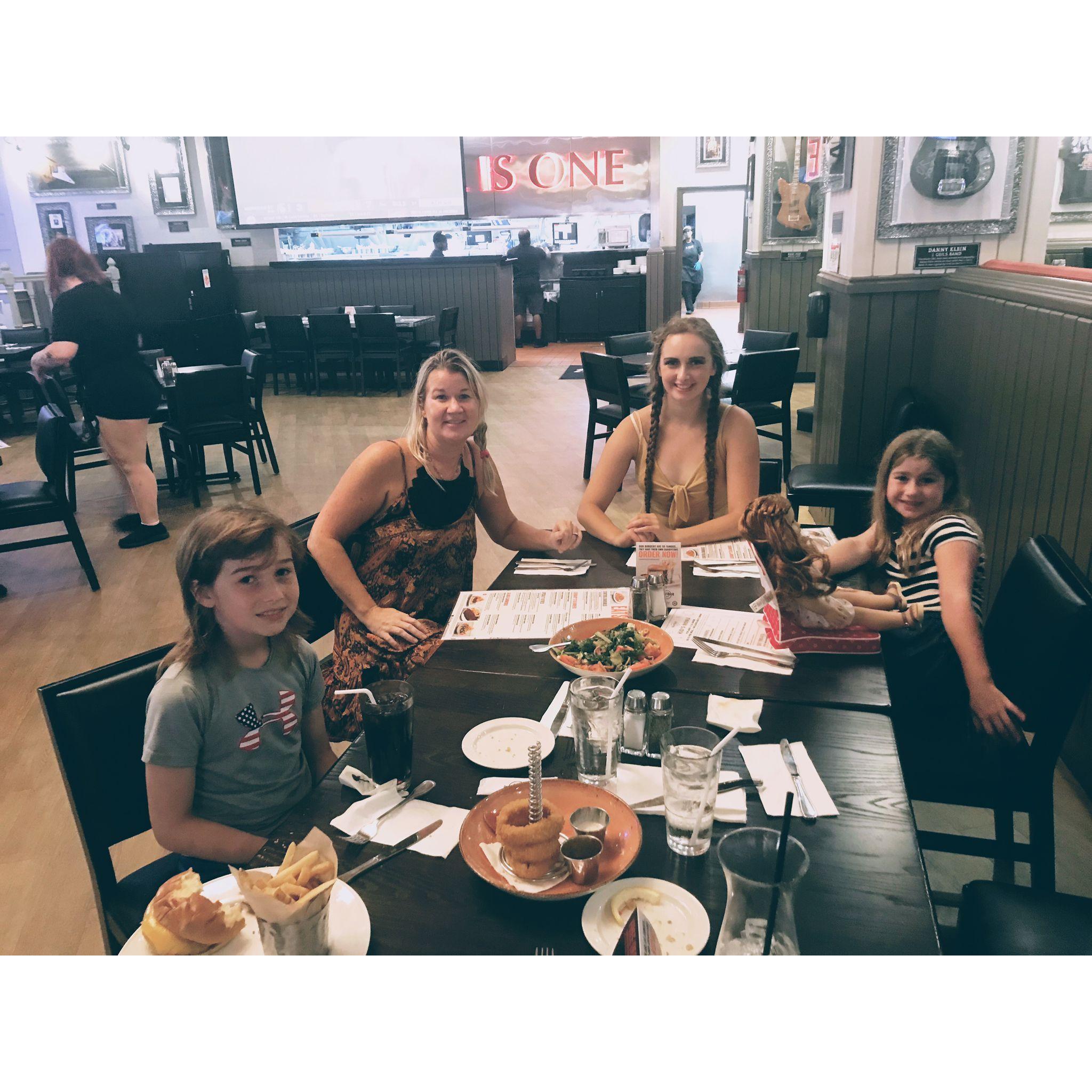 Rubie on tour with Aunt Trish, and her cousins Joshua and Hannah