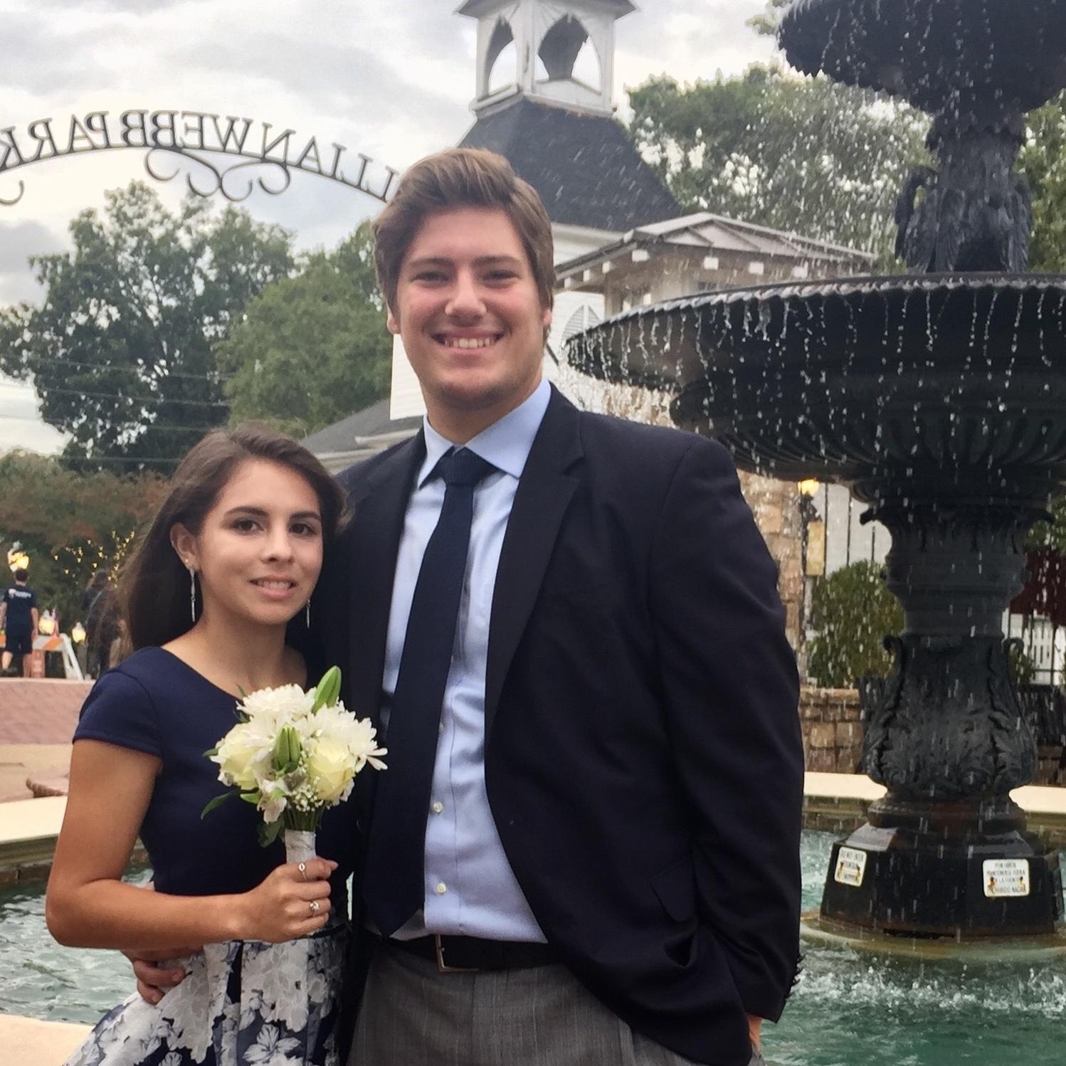 2017 - Nate and Karlie at the Homecoming dance their senior year.