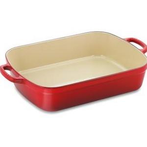 Le Creuset Signature Cast-Iron Medium Rectangular Roaster, Red