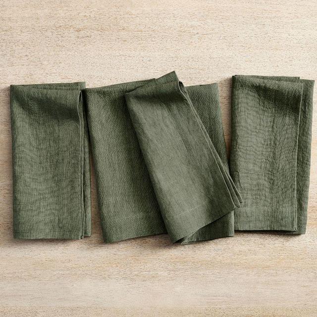 Mason Oversized Linen Napkins, Set of 4 - Cypress