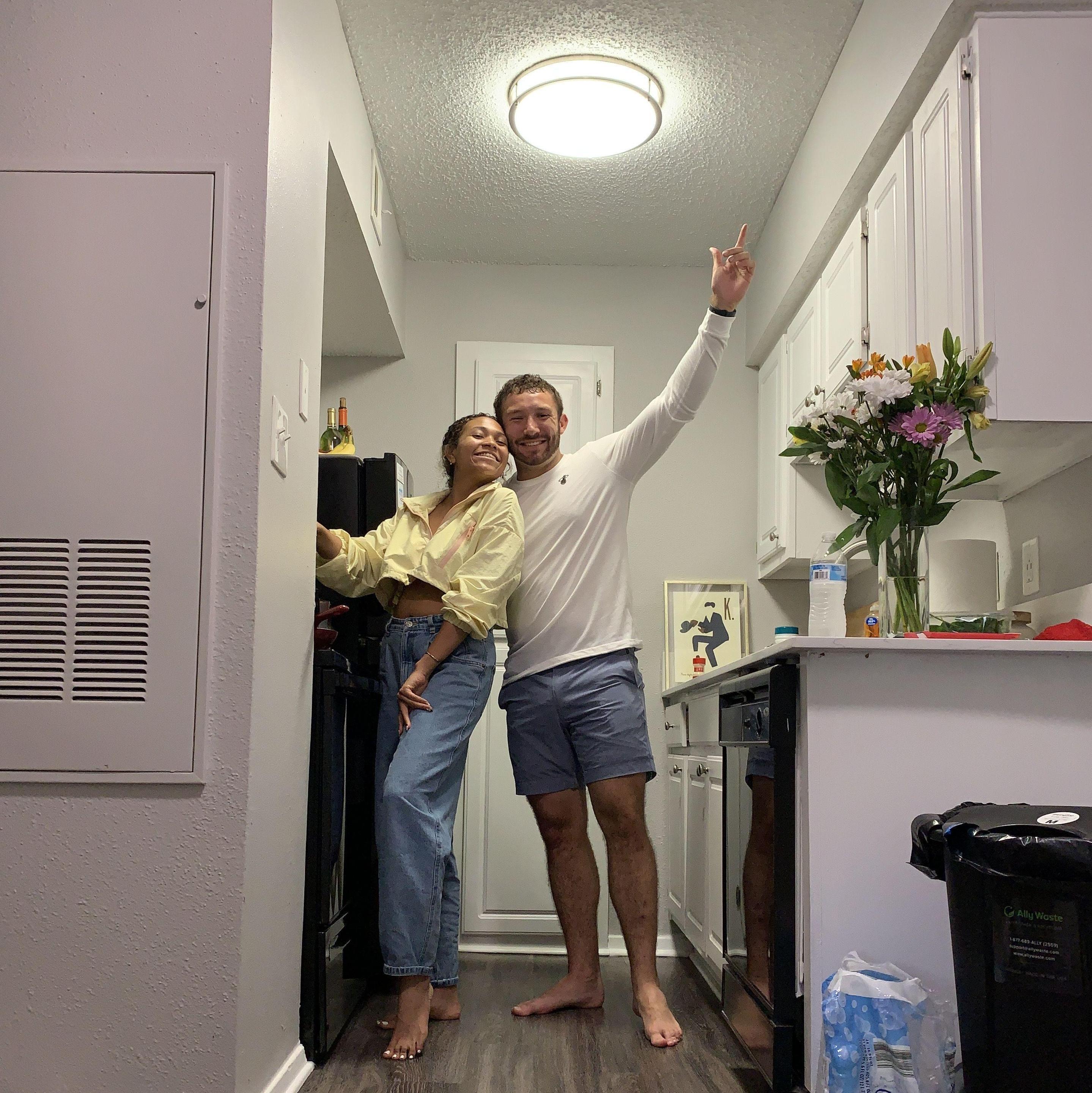 Robert moving Chelsi into her grad school apartment.
