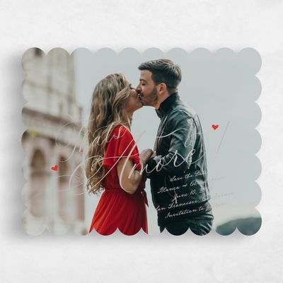 Greige, Brown Wedding Save the Date - Estate Photo
