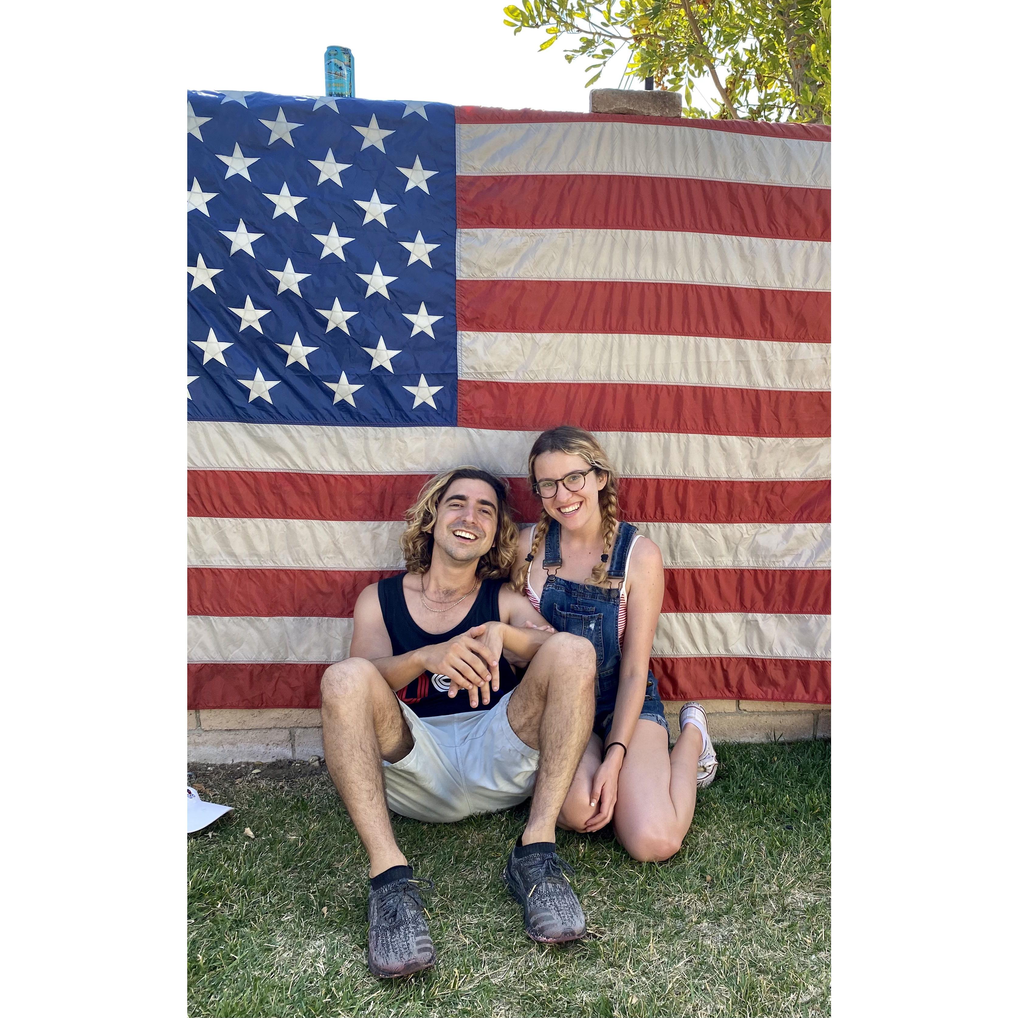 Celebrating 4th of July in Huntington Beach